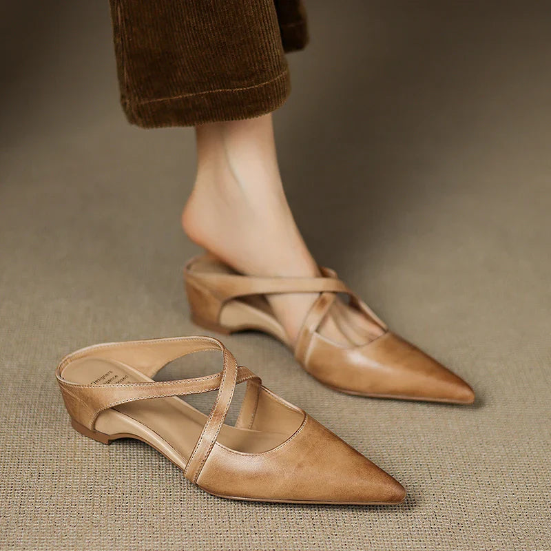 Goldie Leather Mules