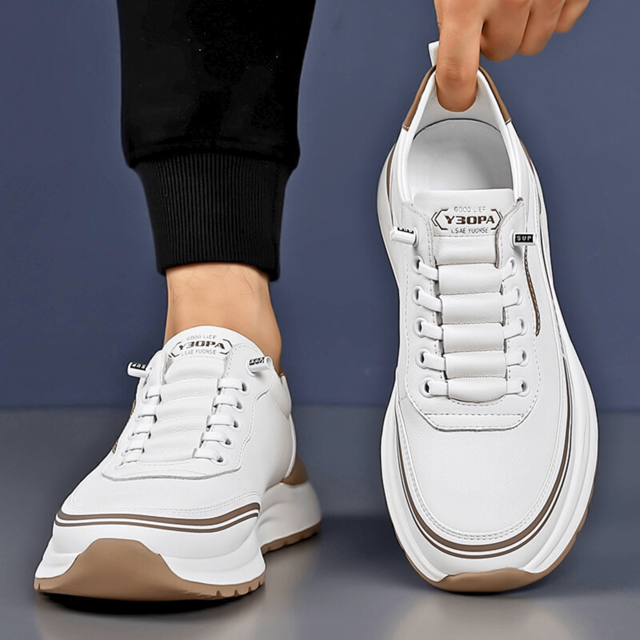 BRIXTON LEATHER TRAINERS